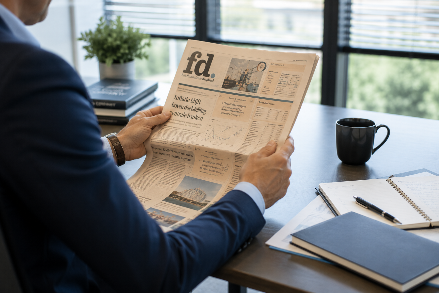 Ondernemer leest het Financieele Dagblad — Planners van Waarde